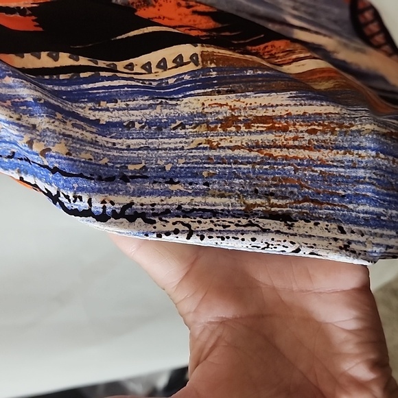 BEIGE BY ECI Colorful Short sleeve Dress Sz Large - Picture 5 of 13